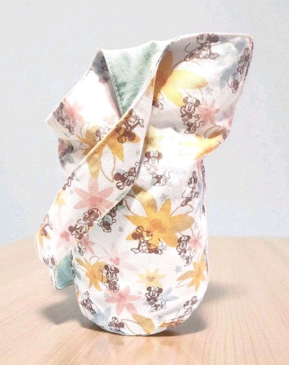 Disney Mickey & Minnie Mouse Floral Reversible Sling Bag New Release Mint Blue